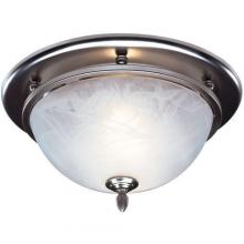  754SN - Decorative Fan/Light, Satin Nickel Finish, Glass Globe,  Uses two 60 Watt candelabra bulbs, 70 CFM.