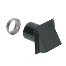  885BL - Wall Cap, Steel, Black,  for 3 in. and 4 in. round duct .