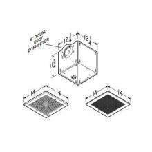  L100MG - Ceiling Mount Ventilator, High Capactiy, 115 CFM Horizontal/Vertical, 0.9 Sones. Metal grille. 6 in.