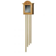  LA501K - Chime, Light oak, beveled mirror, 4 real brass tubes