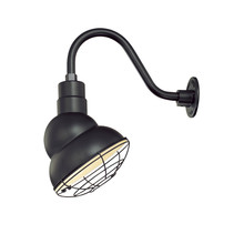  RES10-SB - R Series 1-Light Emblem Shade Satin Black