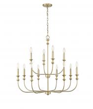  29612-VB - Savanne 12-Light Chandelier Ceiling Light Vintage Brass