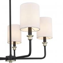  9145-MB/MG - Chelsea 5-Light Chandelier Ceiling Light Matte Black Modern Gold