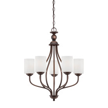  3055-RBZ - Lansing 5-Light Chandelier Ceiling Light Rubbed Bronze