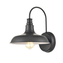  2901-PBK - 1-Light Outdoor Wall Sconce Powder Coated Black