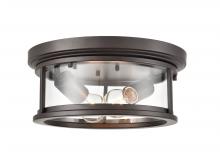  4442-PBZ - Bresley 2-Light Outdoor Flush Mount Powder Coated Bronze