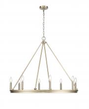  9508-MG - Carruth 8-Light Chandelier Ceiling Light Modern Gold