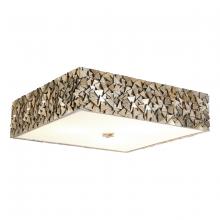  FM1158S-SQ-20 - Mosaic Square 3-Light Flush in Silver