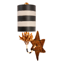  SC1015-1 - Audubon Sconce Made with Black and White Striped Shade Wall Fixture