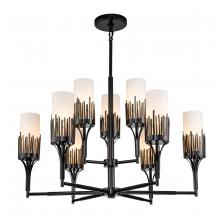  CH20319BLK-9 - Sawgrass 9 Lt Chandelier in Black