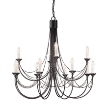  EL/CB12 BLK - Carisbrooke 12 Light Chandelier