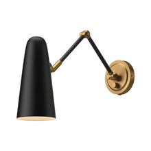  WV578925MBAG - Daniel 24-in Aged Gold/Matte Black 1 Light Wall/Vanity