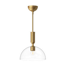  PD563012BGCL - Jude 12-in Brushed Gold/Clear Glass 1 Light Pendant