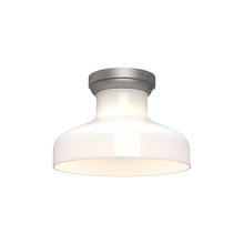  FM540011BNGO - Westlake 11-in Brushed Nickel/Glossy Opal Glass 1 Light Flush Mount