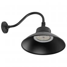  65/661 - LED Gooseneck; 30W/40W/50W; CCT Selectable 3K/4K/5K; Black; 120-277V; With Photocell