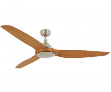  21101001 - Lucci Air Type A Brushed Chrome and Teak 60-inch DC Ceiling Fan