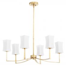  681-6-74 - Ayala 6 Light Chandelier, Gold Leaf