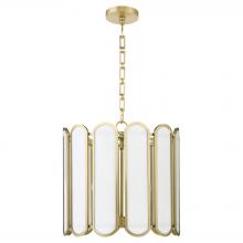  824-4-80 - Belleview 4 Light Pendant, Aged Brass