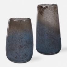  17762 - Ione Seeded Glass Vases, S/2