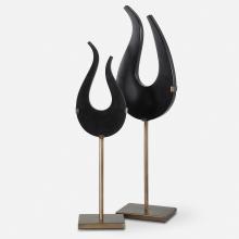  18136 - Black Flame Sculptures, S/2