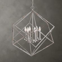  22122 - Euclid 6 Light Nickel Cube Pendant