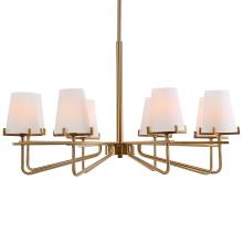  21382 - Lassen 8 Light Brass Chandelier