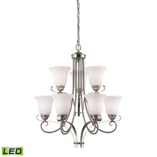  1009CH/20-LED - Thomas - Brighton 25'' Wide 9-Light Chandelier - Brushed Nickel