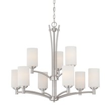  190042217 - Thomas - Pittman 31'' Wide 9-Light Chandelier - Brushed Nickel