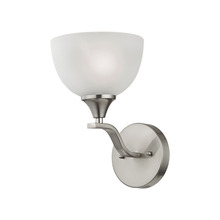  2101WS/20 - Thomas - Bristol Lane 1-Light Vanity Light in Brushed Nickel with White Glass