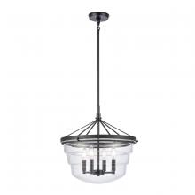  82169/4 - Boyer 18'' Wide 4-Light Pendant - Matte Black