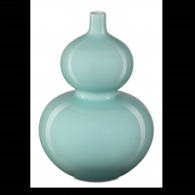  1200-0669 - Celadon Double Gourd Green Vase