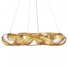  9000-0937 - Queenbee Palm Gold Ring Chandelier